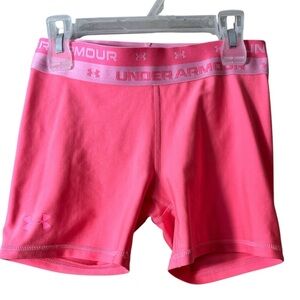 Under Armour Women's Pink MIDI Athletic Spandex Shorts Size XS Small Athletic